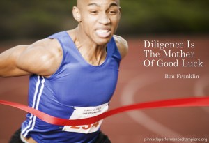 Athlete Running Through Finish Line